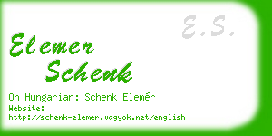 elemer schenk business card